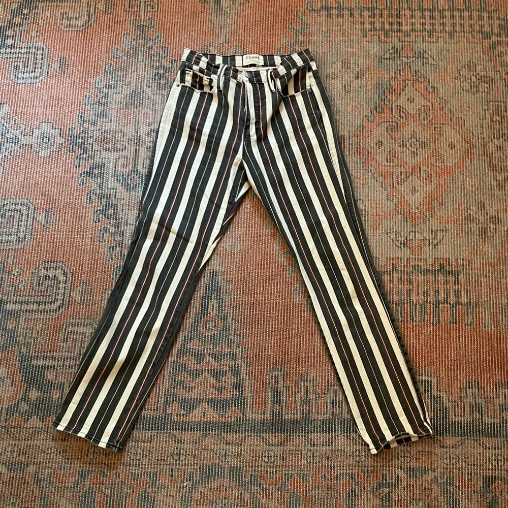 Frame Striped Slender Jean - Picture 4 of 7